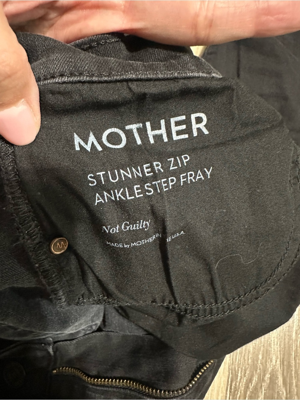 Mother Denim Stunner‎ Zip Ankle Step Fray' jeans "Not Guilty Size 26 - Picture 7 of 11